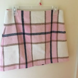 Pink Plaid Skirt